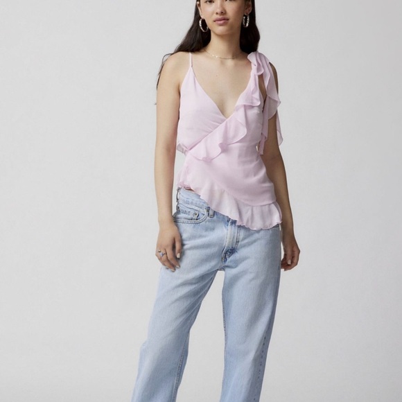 Urban Outfitters Belle Ruffle Wrap top y2k vibes - Picture 2 of 5